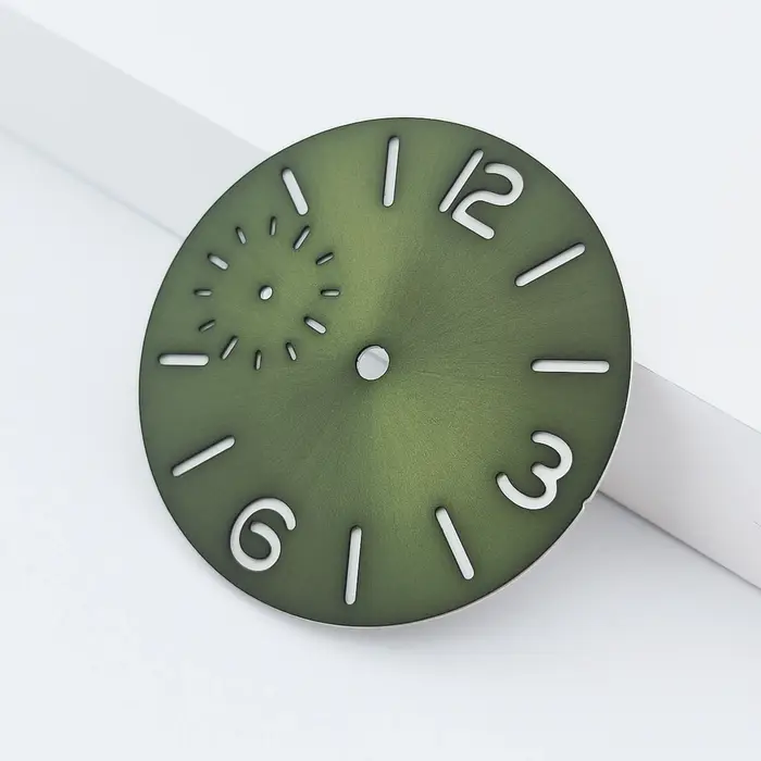 NEITON – cadran de montre noir bleu vert blanc