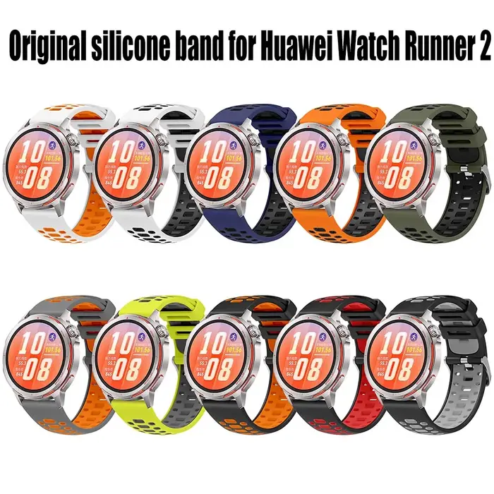 Bracelet en silicone officiel original pour Huawei Watch GT Runner2, bracelet de montre de 22 mm, Correa Running pour Huawei Watch GT Runner2 Stra