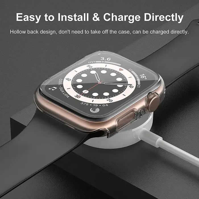 360 couverture complète pour Apple Watch 45mm 41mm 44mm 40mm 42mm 38mm