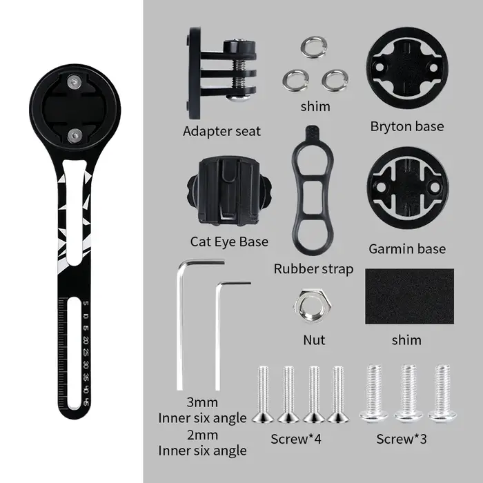 Compteur de vitesse de cyclisme intégré, odomètre, chronomètre, support GPS, guidon de vélo de route