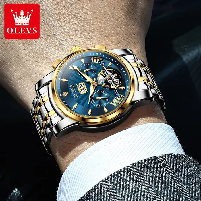 Montre squelette pour homme OLEVS 9965