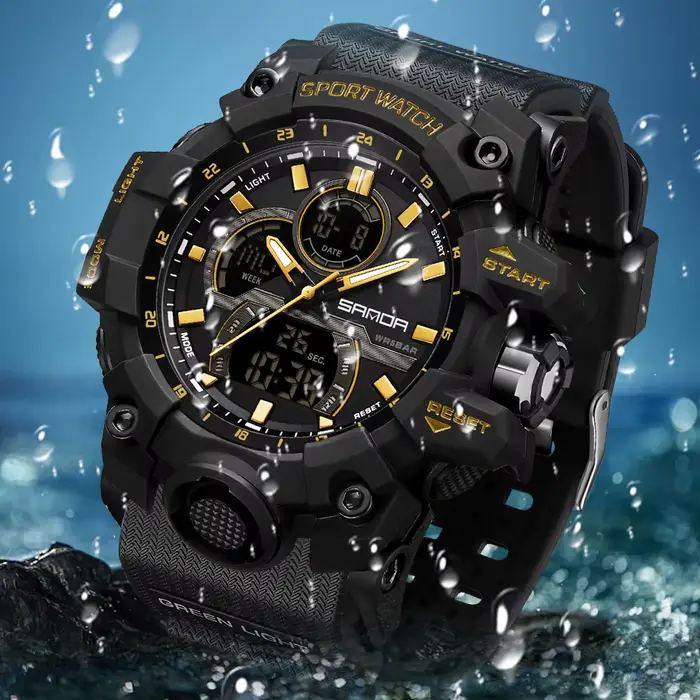 Montre-bracelet analogique à quartz pour homme
