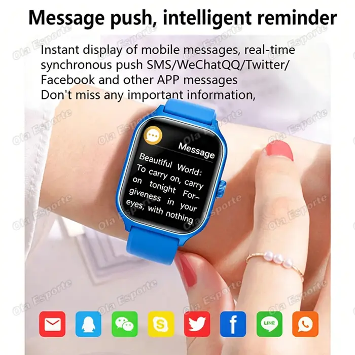 Nouvelle montre intelligente de sport, étanche, montre connectée de fitness, appel sans fil, moniteur de fréquence cardiaque, montre pour hommes et femmes, compatible avec iOS et Android, Ht30