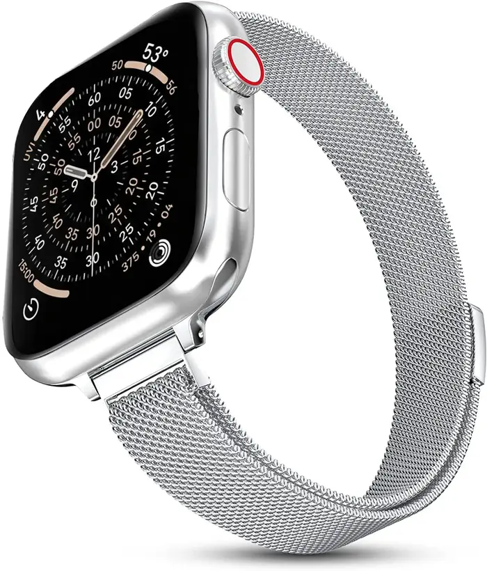 Bracelet mince pour bracelets de montre Apple 40mm 44mm 41mm 45mm 42-46mm 49mm bracelet à boucle mil