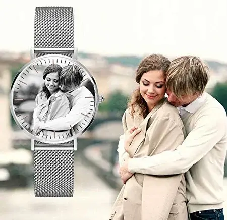 Amxiu-Montre à quartz personnalisée en acier inoxydable pour hommes et femmes