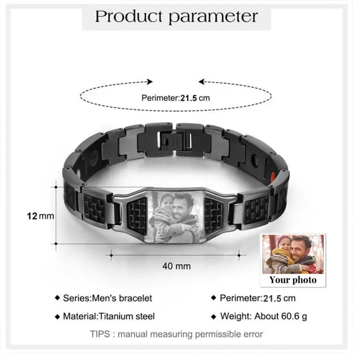 Bracelet Photo personnalisé pour hommes