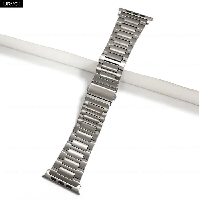 Bracelet en titane URVOI pour Apple Watch Ultra 3 2 bracelet à maillons série 11 10 9 8 7 6 SE brace