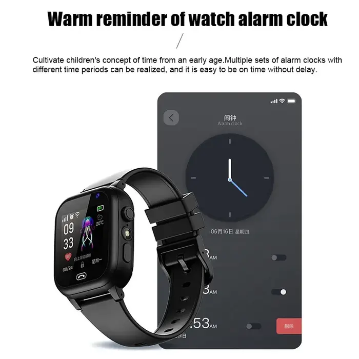 Montre intelligente pour enfants 4G multifonctionnelle étanche SOS GPS localisation caméra appel carte Sim cadeaux