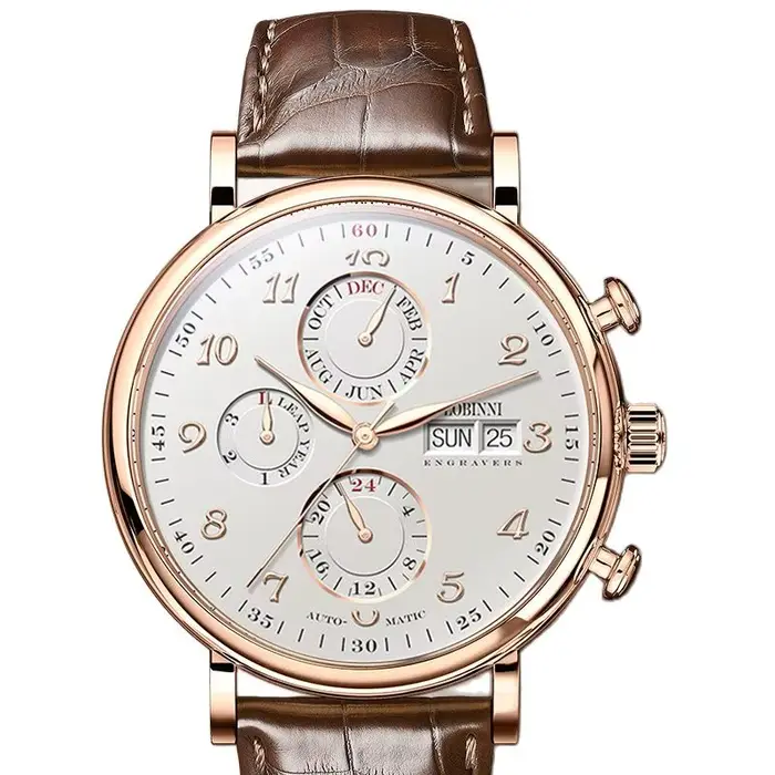 Montres pour hommes suisse LOBINNI marque de luxe calendrier perpétuel multi-fonction mouette automatique mécanique saphir L13019-6