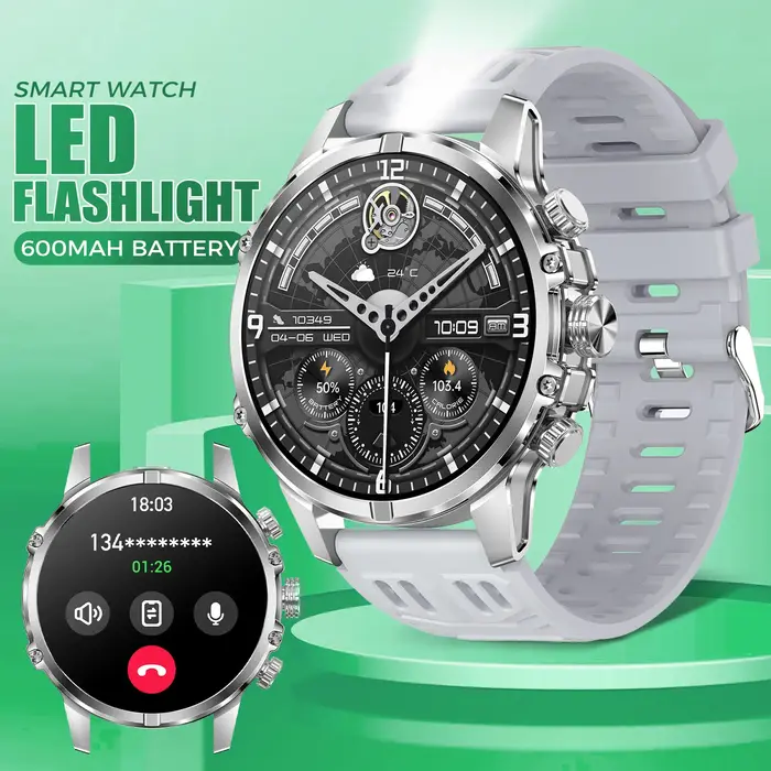 Montre connectée EIGIIS pour hommes, écran AMOLED de 1,75 pouces, batterie de 600 mAh, plus de 100 m