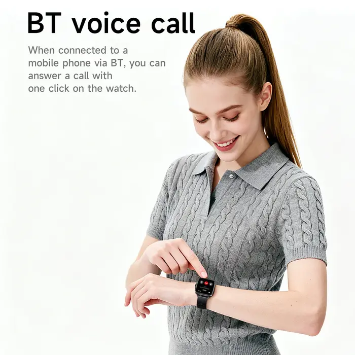 HOCO Y36 1.72 pouces TFT écran tactile Version d'appel montre intelligente fréquence cardiaque sommeil oxygène Sport surveillance Smartwatch IP67 étanche