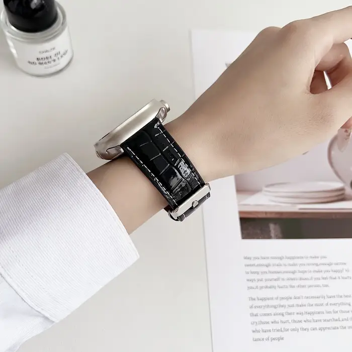 Bracelet de montre en cuir pour Apple Watch