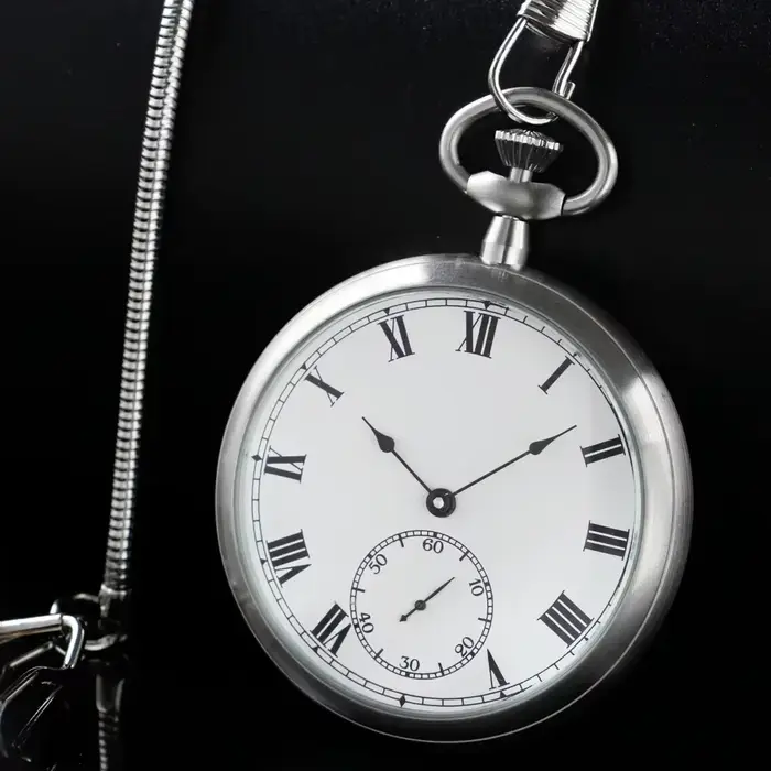 Montre de poche mécanique de luxe en acier impérial