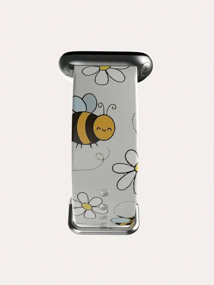 Bracelet de montre Apple abeille de dessin animé mignon, 49mm 45 44 40 41 38 42mm, fleur souple, iWatch série 7 6 3 se 8 9 10 11 Ultra 3 Y2k