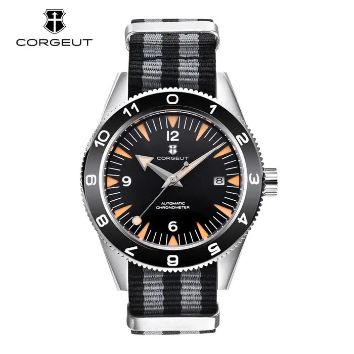Montre japonaise lumineuse automatique pour hommes, verre saphir 41MM, étanche à 100m, bracelet en N