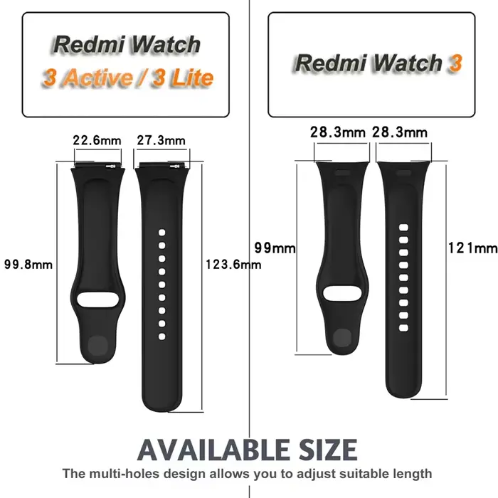 Bracelet en Silicone + étui pour Xiaomi Redmi Watch 3 Active