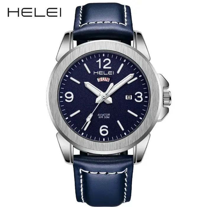 Montre à Quartz classique pour hommes, série Khaki Field, Style Vintage, Double calendrier, bracelet