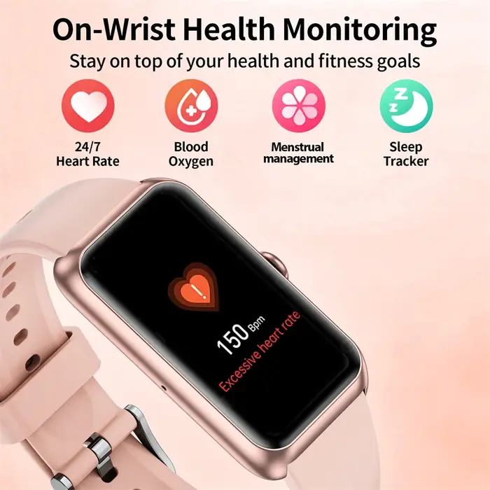 Nouvelles montres connectées de fitness pour femmes et hommes avec moniteur de fréquence cardiaque
