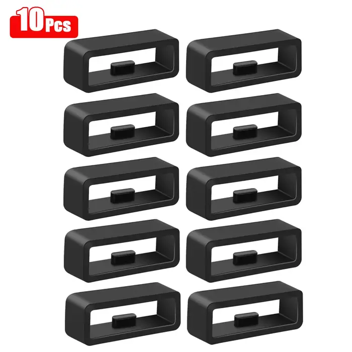 Lot de 4, 6 ou 10 anneaux de rechange en silicone pour bracelet de montre