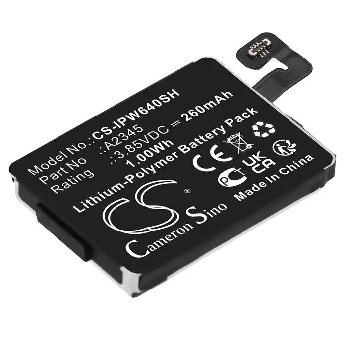 Batterie pour montre intelligente 3.85V 260mAh A2345 pour Apple Watch Series S6 40mm
