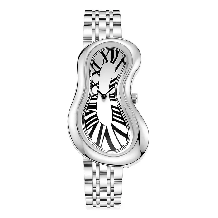 Nouveau Alien Crash fondu montre torsadée pour hommes et femmes Y2K montres de luxe en acier Starp étanche