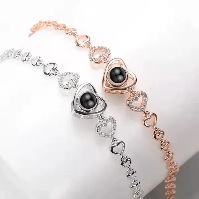 Bracelets personnalisés avec image intérieure