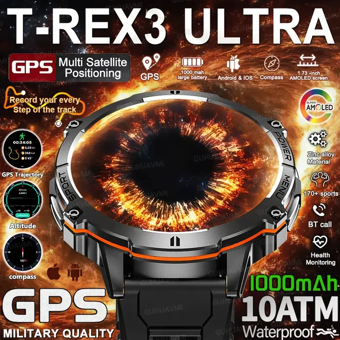 Montre connectée de sport pour hommes