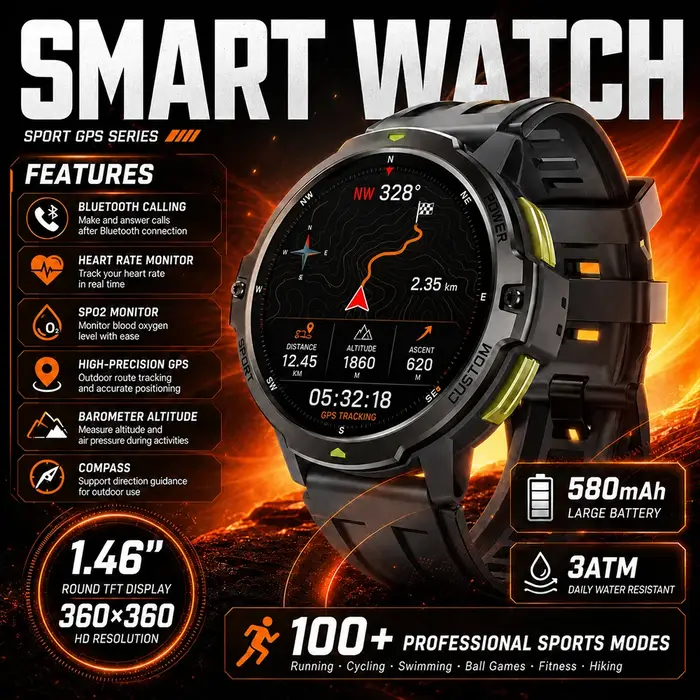 Montre connectée GPS avec suivi en temps réel