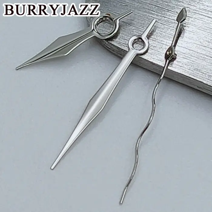 BURRYJAZZ NH35 NH36 NH38 7S26 7S36 4R35 4R36 aiguilles de montre non lumineuses bouclées ondulation