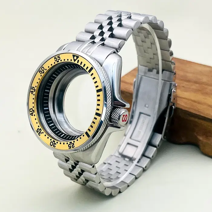 Mod SKX007 boîtier de montre et Kit de bracelet adapté pour Seiko NH34 NH35 NH36 couronne de mouveme