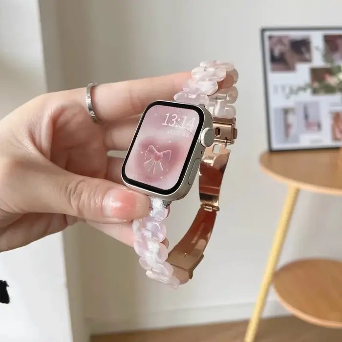 Bracelet en résine transparente arc-en-ciel pour Huawei Watch Fit 5 Pro