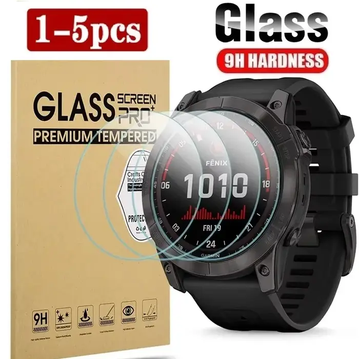 Film de protection en verre trempé pour Garmin Fenix 8 AMOLED Solar E 7X 6X Pro 7 6 7S 6S Pro 5 5S,