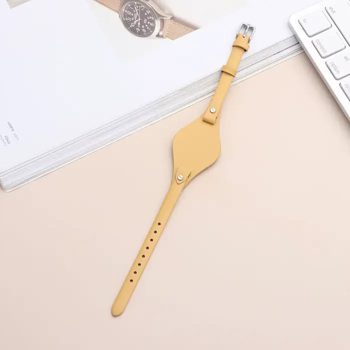 Bracelet de montre à boucle en cuir véritable