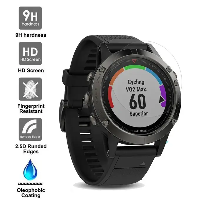 Film protecteur en verre pour Garmin Instinct 2S, Fenix 3 HR, 5, 5X, 5S Plus, 6, 7, 6X, 7X, 6S, 7S, Epix Pro 47/51mm, Enduro 2, Vivoactive 4S