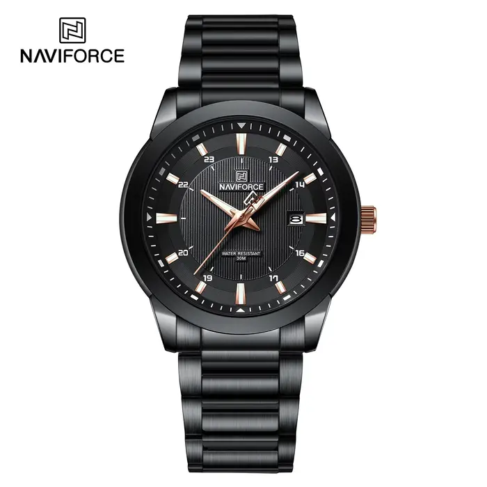 2024 Top marque NAVIFORCE hommes montres bracelet en acier inoxydable décontracté mâle Quartz sport montre-bracelet