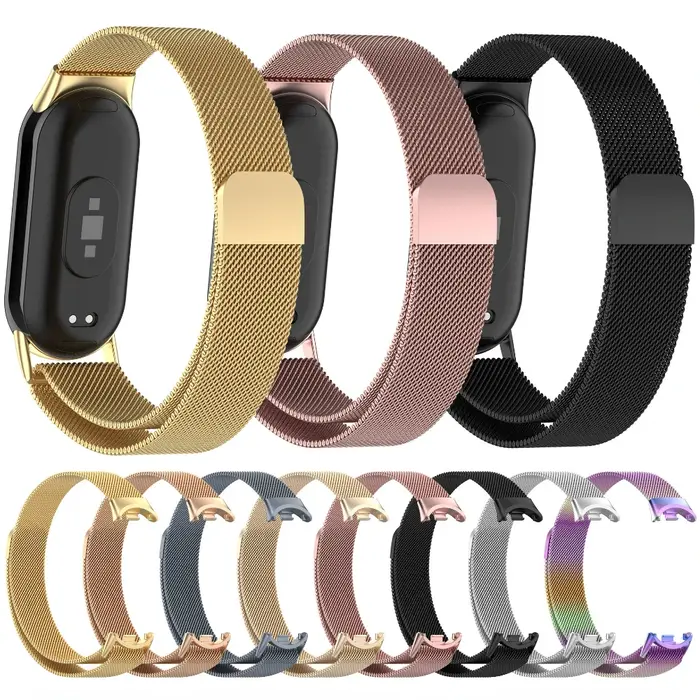 Bracelet milanais magnétique pour Xiaomi Mi Band 10 9 8
