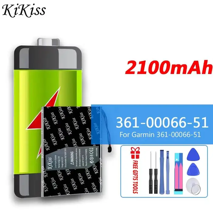 Batterie de remplacement premium pour montre connectée 2100mAh pour Garmin 361-00066-51