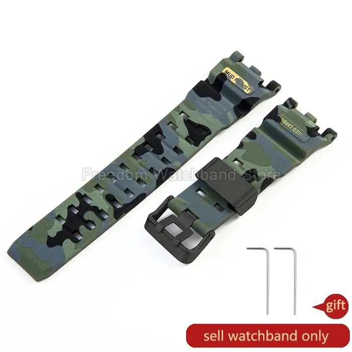 Pour Casio G-SHOCK Mudmaster II GWG - 2000 GWG - 2040 bracelet de montre en résine de qualité supérieure en kaki rouge noir taille spéciale conception antidérapante