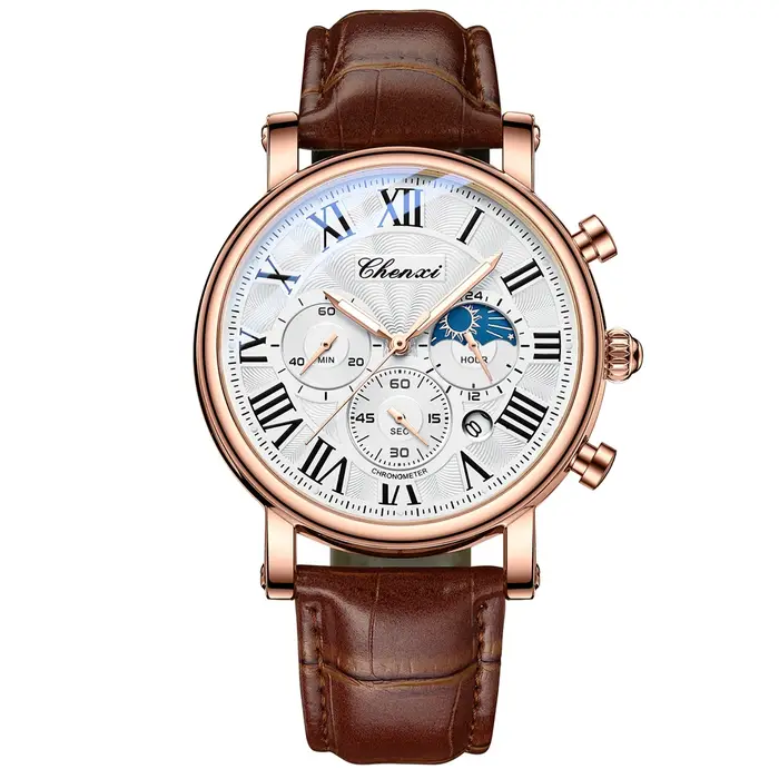 CHENXI mode affaires hommes montres haut de gamme montre à Quartz Date automatique chronographe