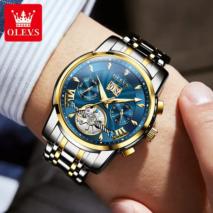 Montre squelette pour homme OLEVS 9965