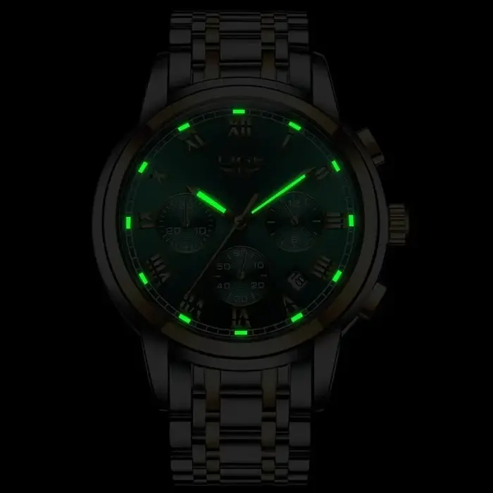 LIGE-Montre à quartz étanche en acier inoxydable pour homme, chronographe masculin, sport, marque de luxe, nouvelle collection 2024