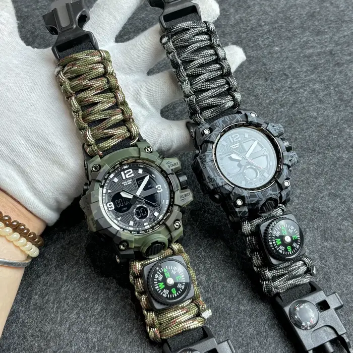 Montres militaires hommes Camouflage LED montre numérique