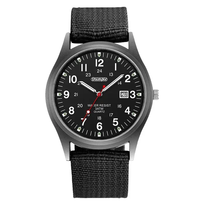 Montre-bracelet à quartz de sport militaire pour hommes