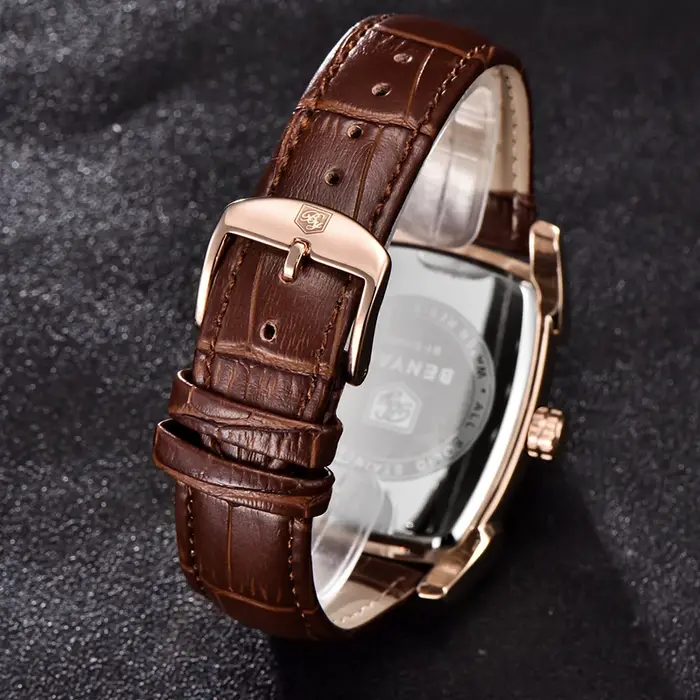 BENYAR – montre-bracelet en cuir pour hommes
