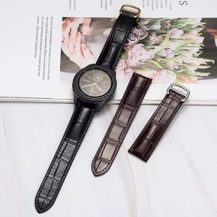 16mm 18mm 20mm 22mm Bracelet de montre en cuir véritable