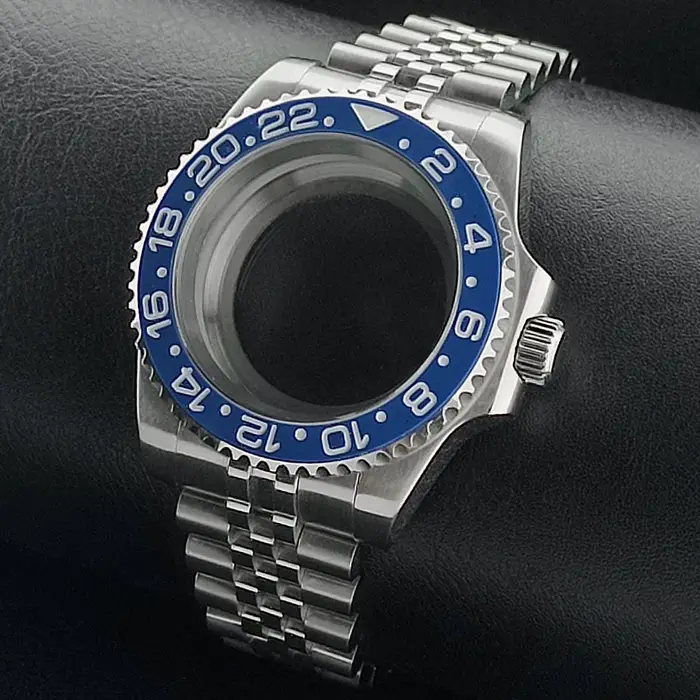 Boîtier de montre Gstuff 40MM Verre saphir à rotation bidirectionnelle adapté au mouvement NH-34