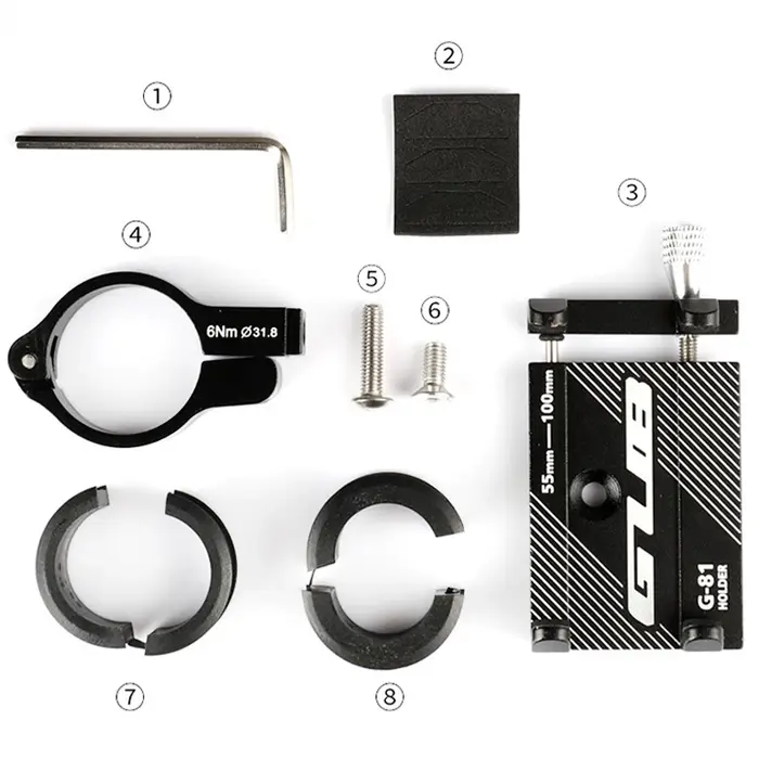 GUB G81 Support réglable anti-dérapant Support de téléphone portable pour Xiaomi M365 Pro 1S Scooter