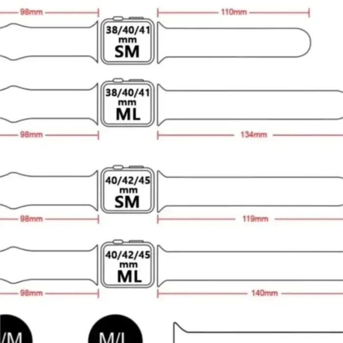 Bracelet sport en silicone pour Apple Watch