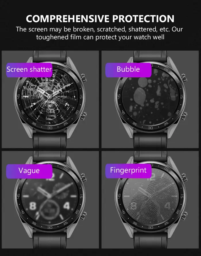 Film de protection d'écran en verre trempé pour montre intelligente