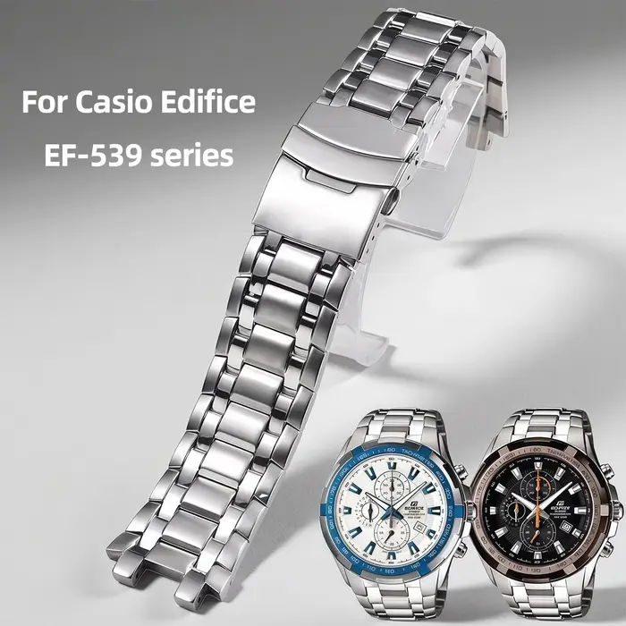 Bracelet de montre en acier inoxydable pour Casio Edifice EF-539